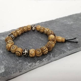 Recycled Bone Carved Bracelet