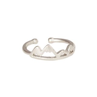 Silver Peaks Mountain Adjustable Ring