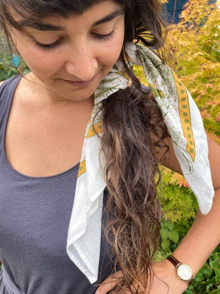 Mushroom + Ferns Bandana