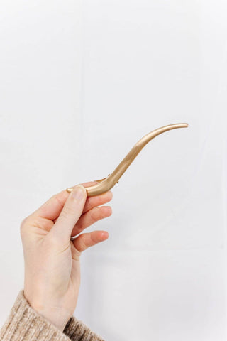 Slim Gold Alligator Claw Clip