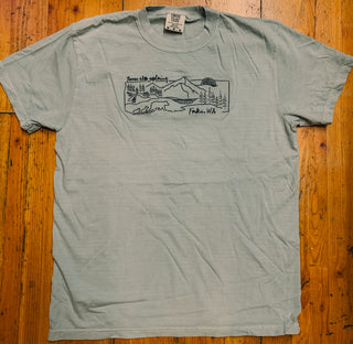 Olympic Free Hand Stitch Garmet Dyed Tee