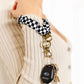 Checkered Scrunchie Keychain