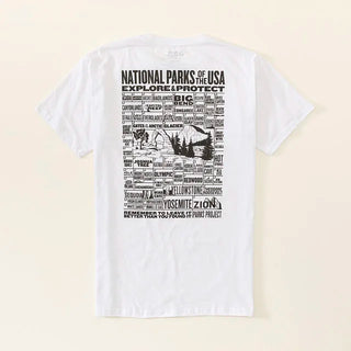 Parks Project National Parks of the USA Checklist Tee - White