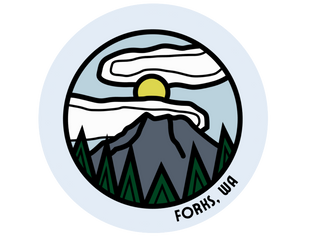 Mountain Scene Forks, WA Magnet
