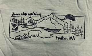 Olympic Free Hand Stitch Garmet Dyed Tee