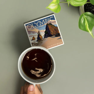 Ceramic Coaster Olympic National Park Kalaloch Beach