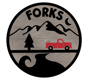 City of Forks Grey Sticker