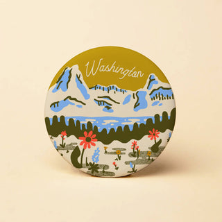 WA Mountain Meadow Round Magnet