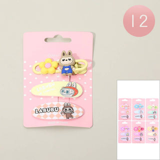 Labubu Monster Bunny Character Hair Clips