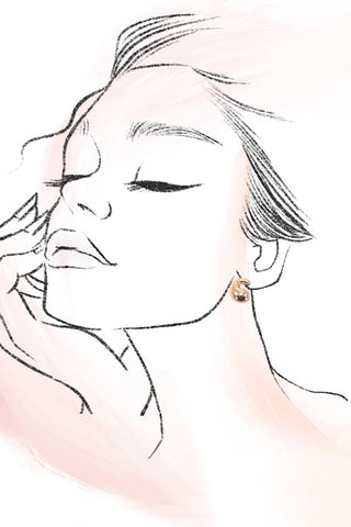 TRIO HUGGIE PEARL GOLD HOOP EARRINGS |  Gold