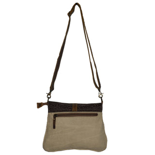 Dazzy Canvas & Leather Crossbody Bag