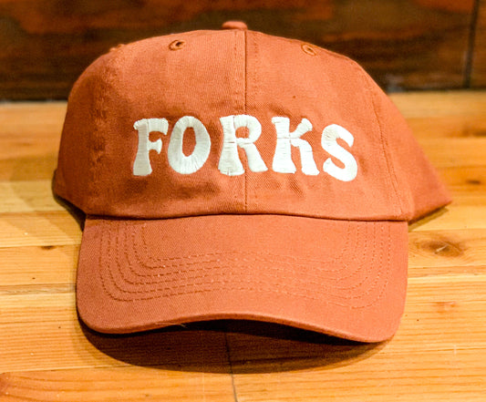 “Forks” Embroidered Dad Hat