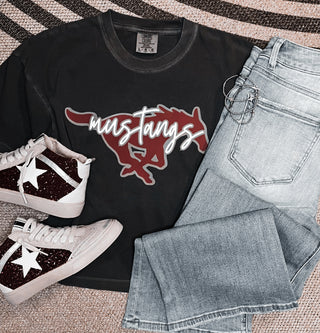 Mustangs Comfort Color Cropped Tee