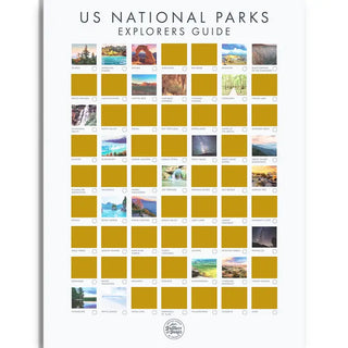 National Park Scratch Off Poster