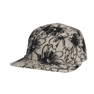 HatPhile Abstract Flower Jacquard 5-Panel Hat – Camp Cap with Unique Floral Pattern