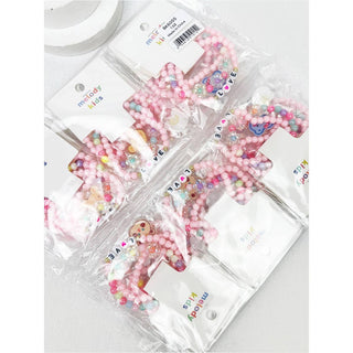 Love and Bear Theme Kids Layering Bracelet Set