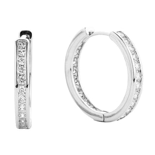 14K Gold Dipped CZ Stone Paved Mini Huggie Hoop Earrings: Gold