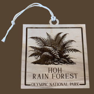 Hoh Rainforest Olympic National Park Wooden Ornament