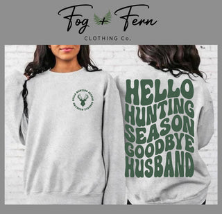 Hello Hunting Season Goodbye Husband Retro Design (Adult)