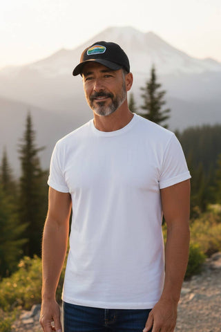 Mount Rainier Hat – National Park Dad Cap: Forest Green