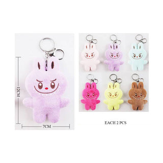 Labubu Monster Bunny Plush Doll Keychains
