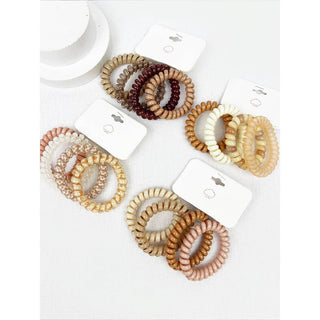 Neutral and Brown Shades Spiral Hair Ties