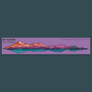 Mt Baker & Twin Sisters Miniscape Sticker