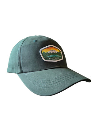 Mount Rainier Hat – National Park Dad Cap: Forest Green