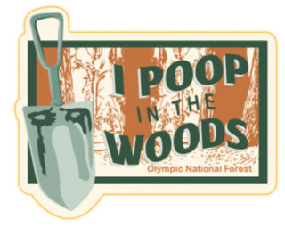 I Poop In The Woods Sticker