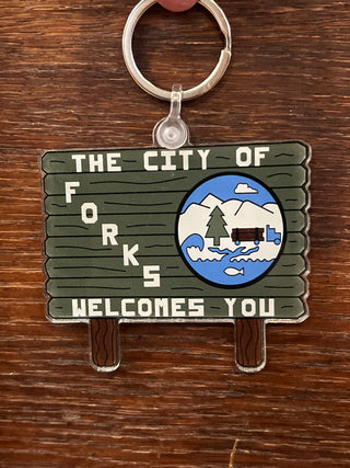 City of Forks Keychain- Medium