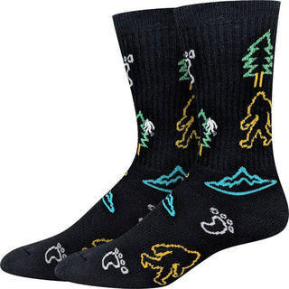 Neon Bigfoot Active Socks: Black