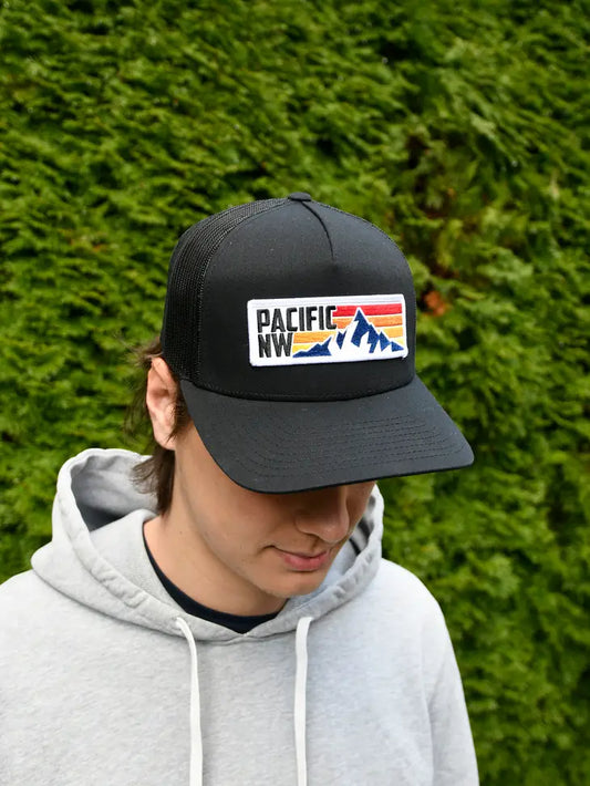 Pacific Nw Stripes | Patch Hat | Curved Bill Trucker