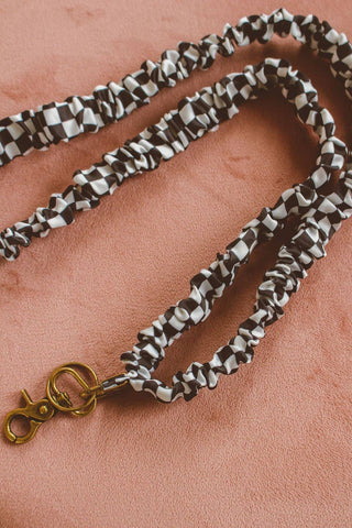 Black Checkerboard Lanyard