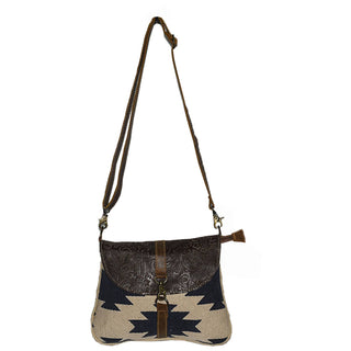 Dazzy Canvas & Leather Crossbody Bag