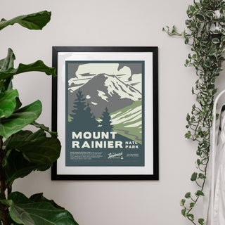 Mount Rainier National Park Poster: 12" x 16"