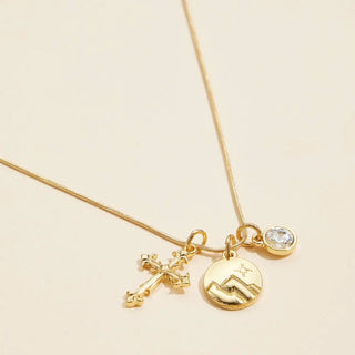 Faith and Adventure Gold Dipped 18K Charm Necklace