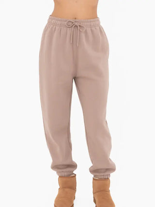 Fleece Billow Pants-Toast