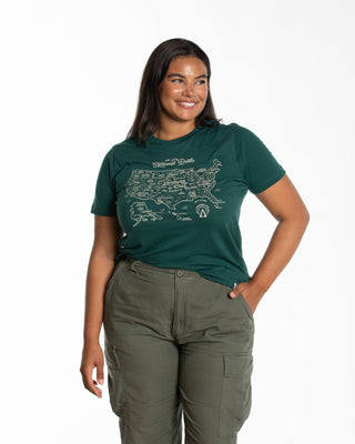 National Parks Map Tee: Conifer / L