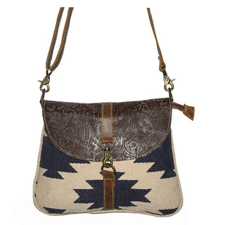 Dazzy Canvas & Leather Crossbody Bag