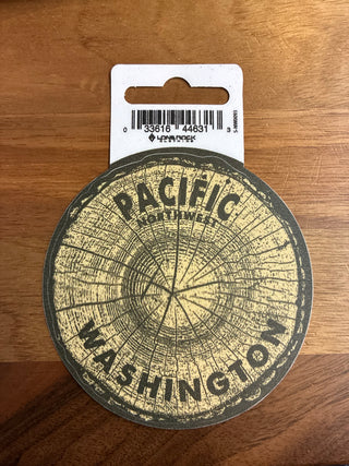 Pacific NW WA Tree Ring Sticker