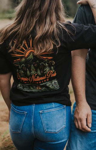 Sunset Pine + Mountain Sunset Short Sleeve Tee