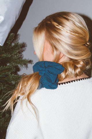 Winter Blue Jumbo Scrunchie