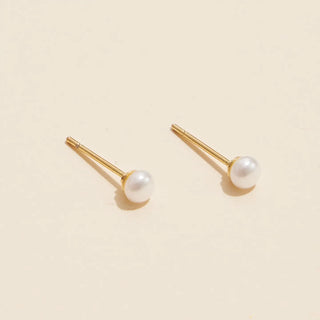 4mm Classic Small Pearl Stud Earrings