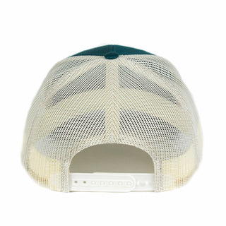 Pacific Northwest Trucker Hat: Deep Teal/ Birch