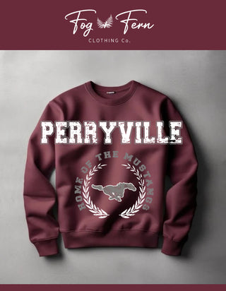 Perryville Mustangs Oversized Design Crewneck