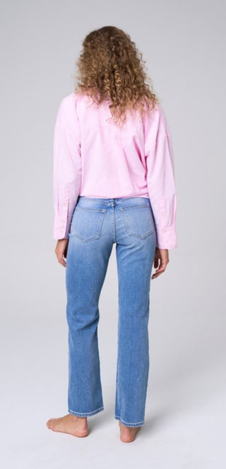 High Rise Comfort Stretch Loose Straight Denim