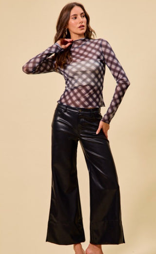 Black Faux Leather Pants