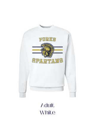 Distressed Retro Spartan Adult Crew Sweater