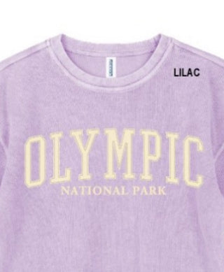 Olympic National Park Appliqué Embroidered Chorded Crewneck