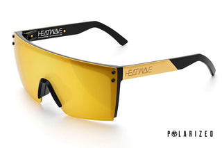 Lazer Face Sunglasses: Black Frame / Non-Polarized Gold Rush -  Gold Metal Arms